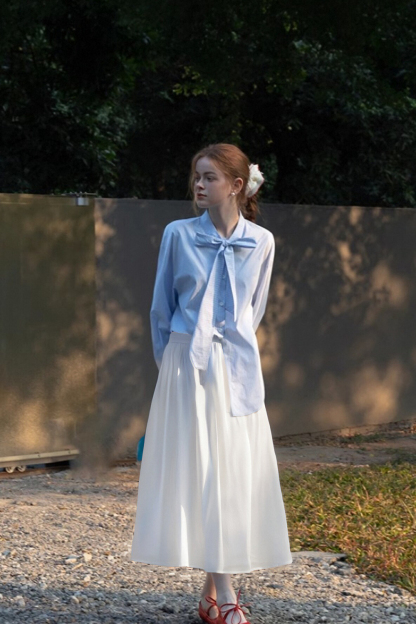 Soft And Loose Woven Umbrella Skirt