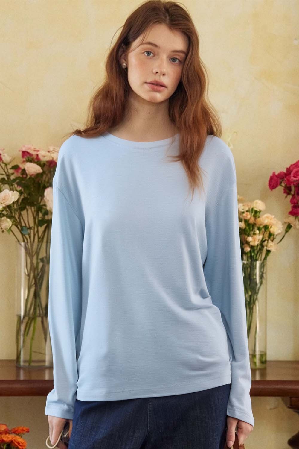 Round Neck Light And Loose T-Shirt
