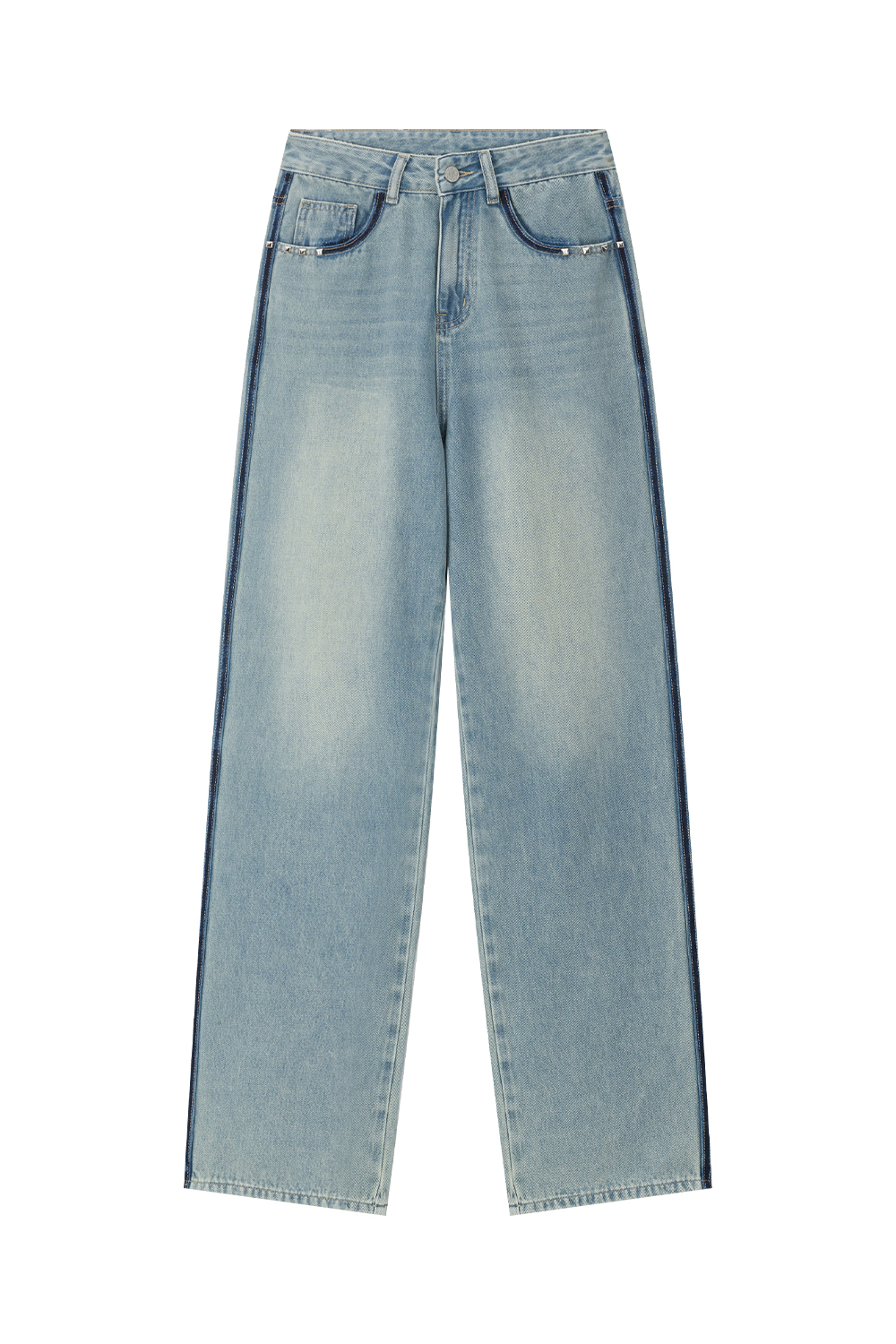Cotton High Waist Jeans