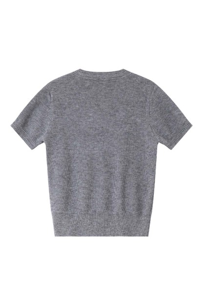 Straight Shoulders Round Neck Embroidered Sweater