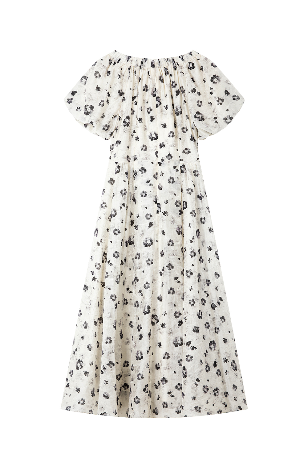 Elegant Mid-Waist Floral Dress