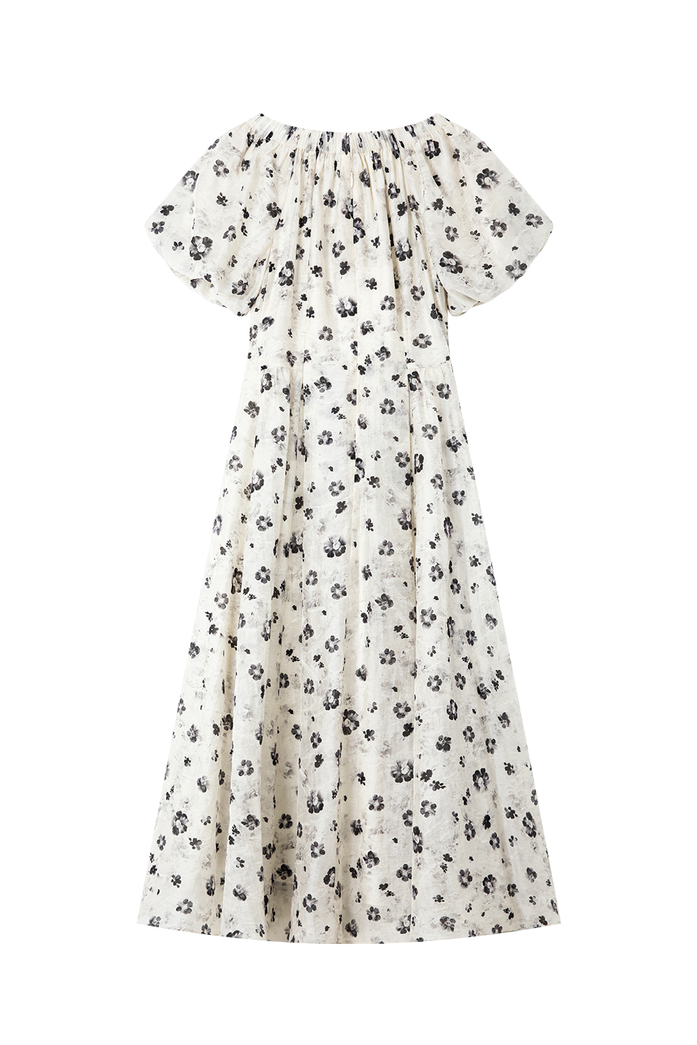 Elegant Mid-Waist Floral Dress