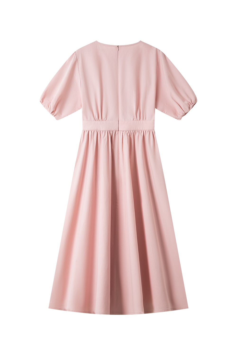 Cotton Round Neck Waist Dress