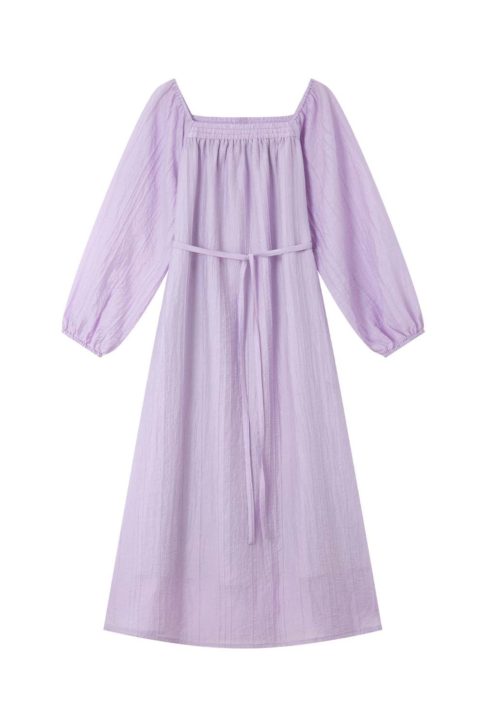 Lyocell Square Neck Straight Dress