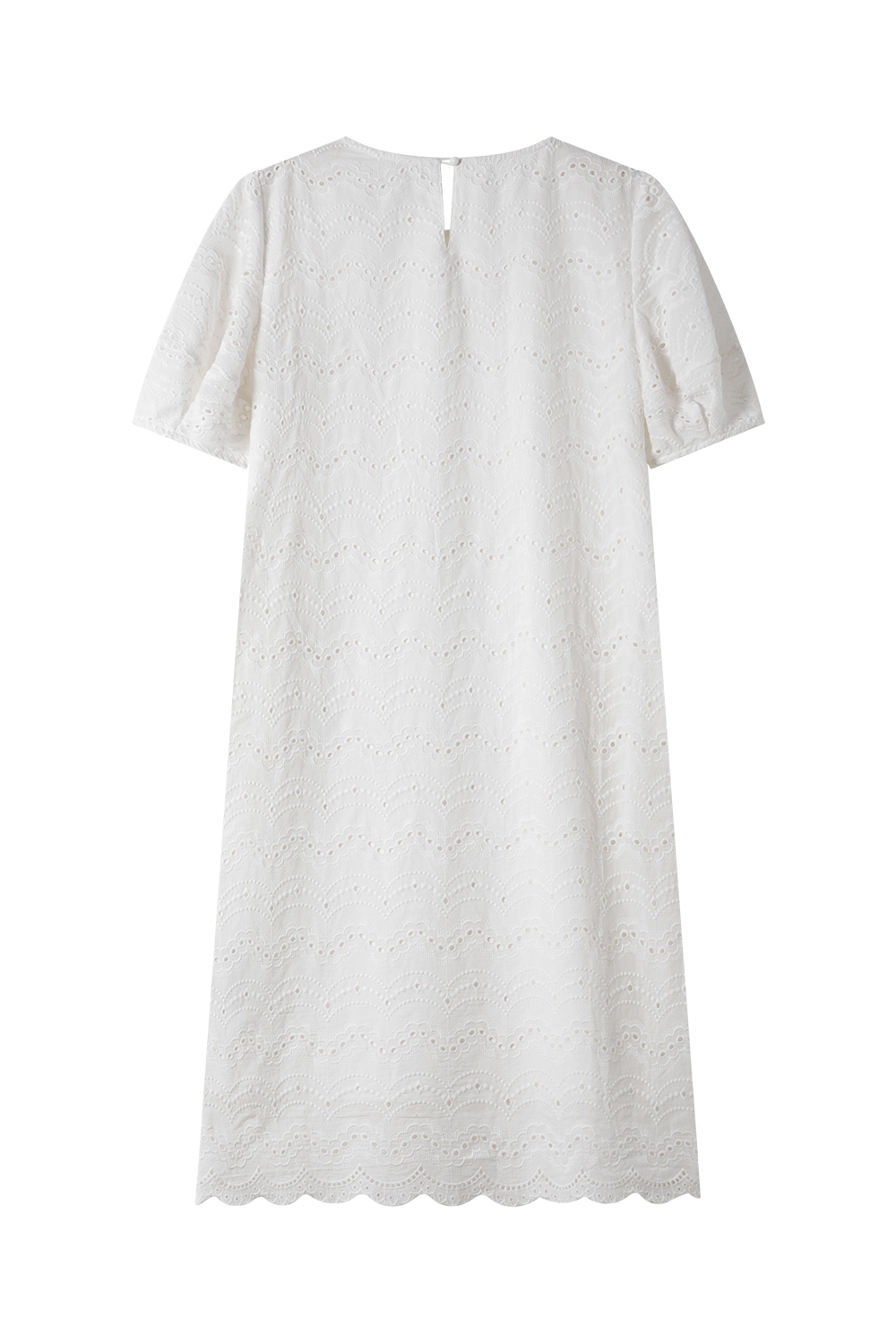 Wave Embroidered Hollow Dress