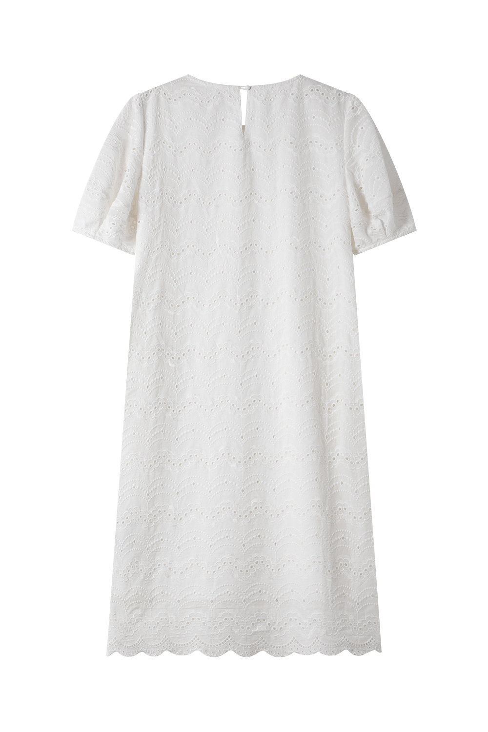 Wave Embroidered Hollow Dress