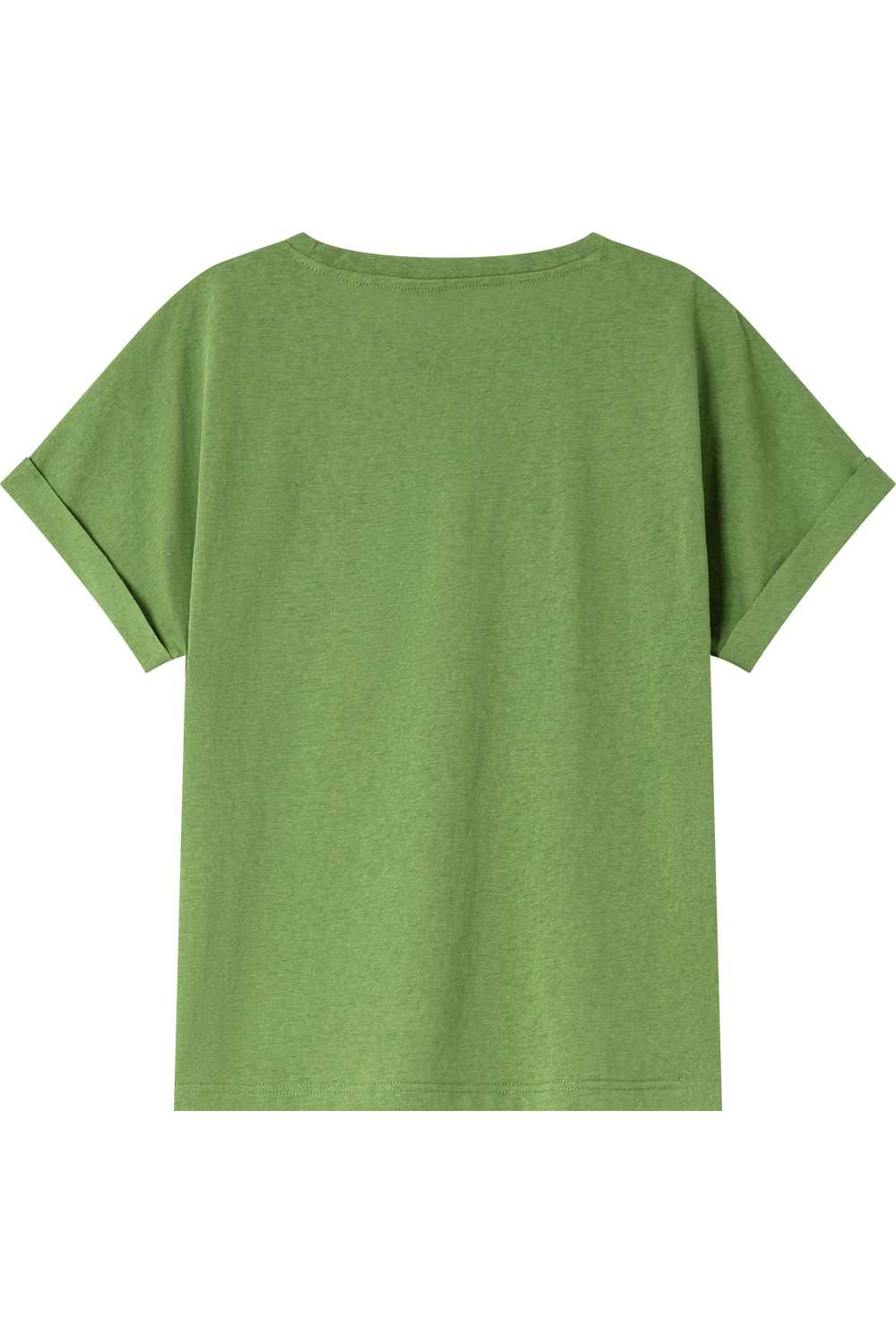 Round Neck Solid Color T-Shirt