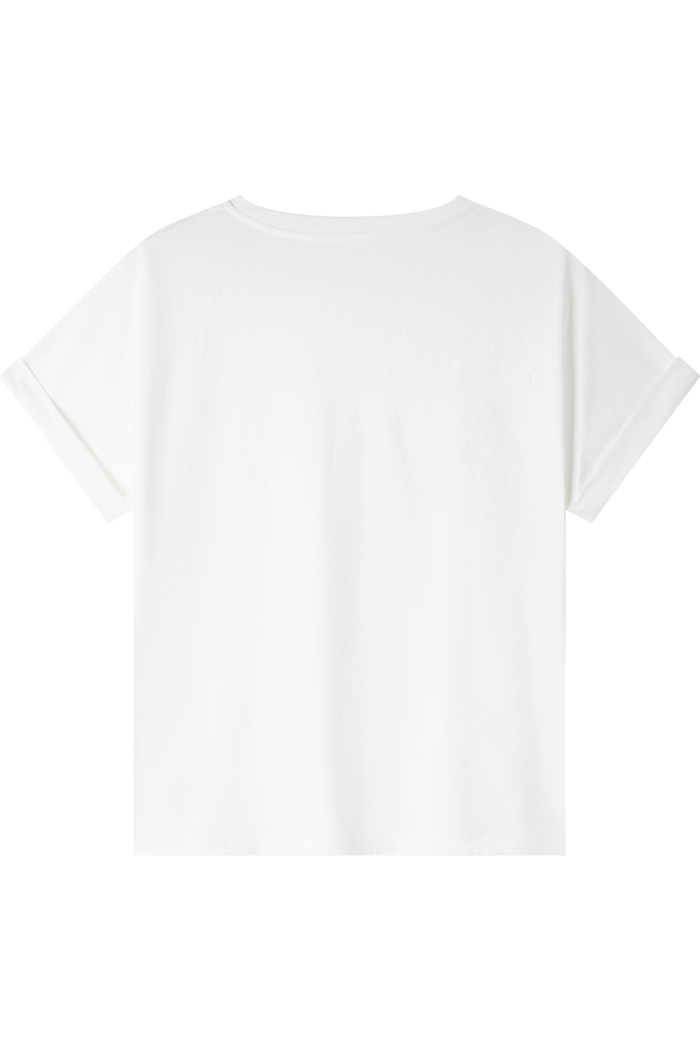 Round Neck Solid Color T-Shirt