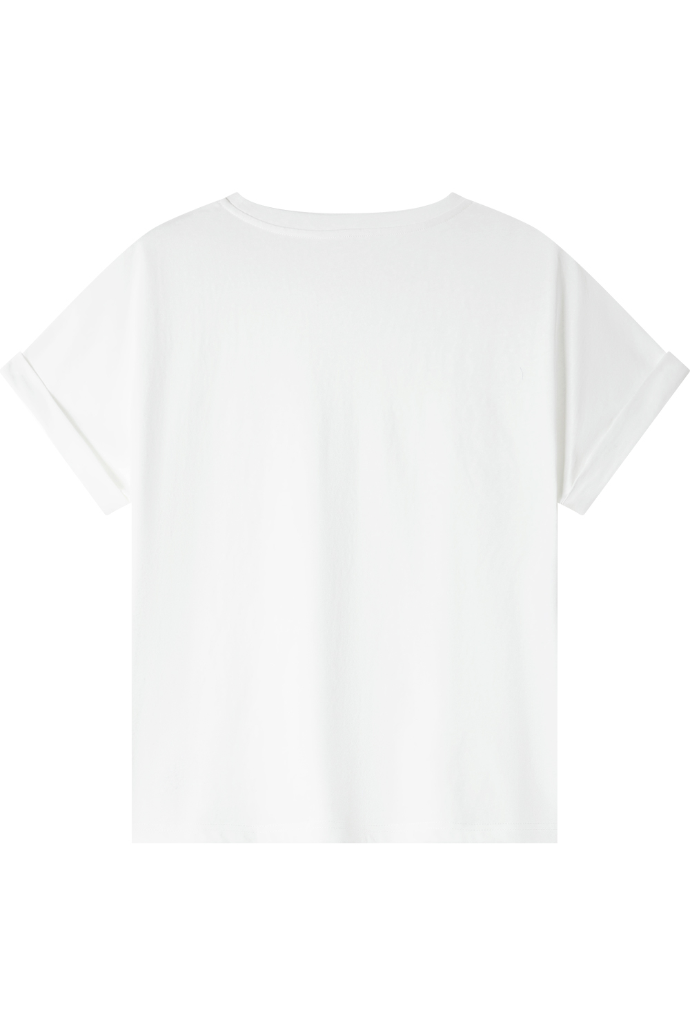 Round Neck Solid Color T-Shirt