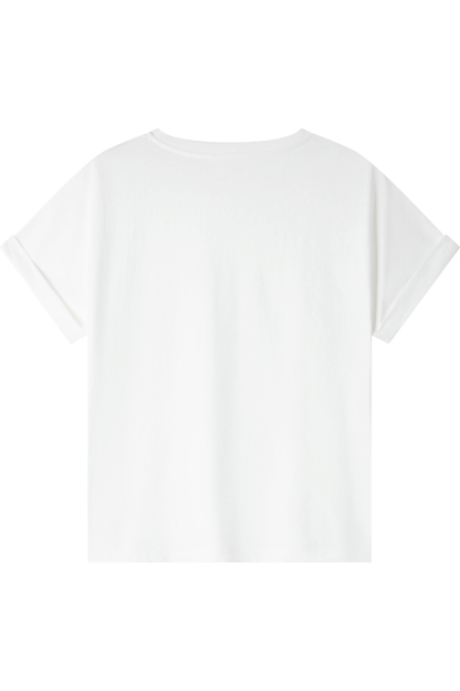 Round Neck Solid Color T-Shirt
