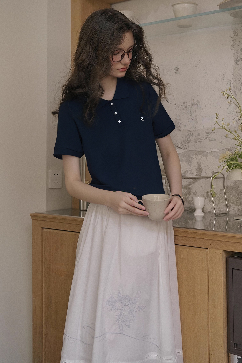 Polo Collar Embroidered T-Shirt