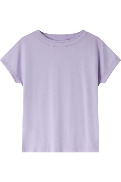 Round Neck Raglan Solid Color T-Shirt