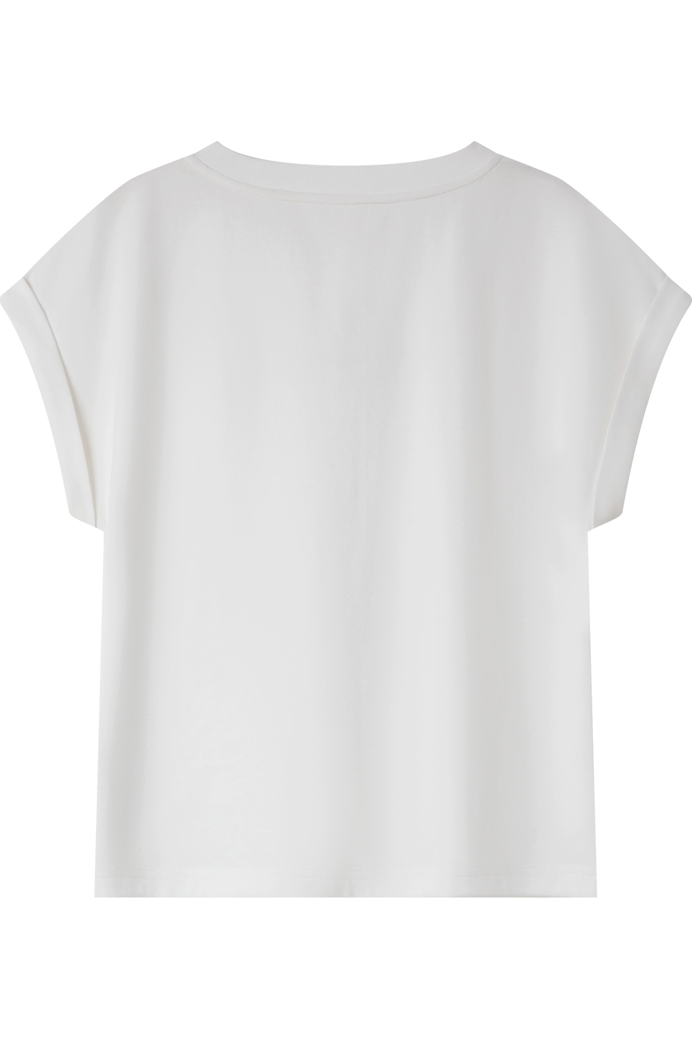 Cotton Folded Sleeve T-Shirt