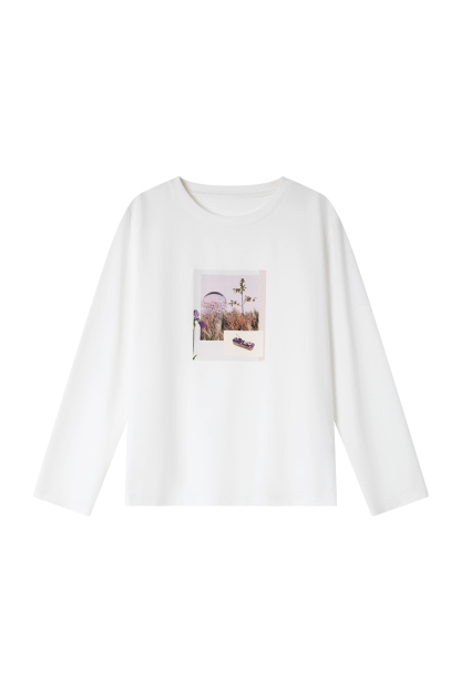 Landscape Printed Cotton T-Shirt