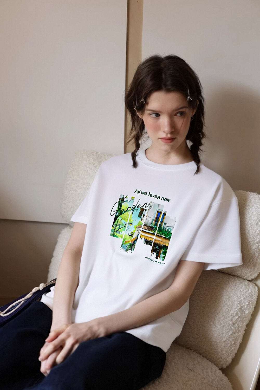 Pure Cotton Time Print T-Shirt