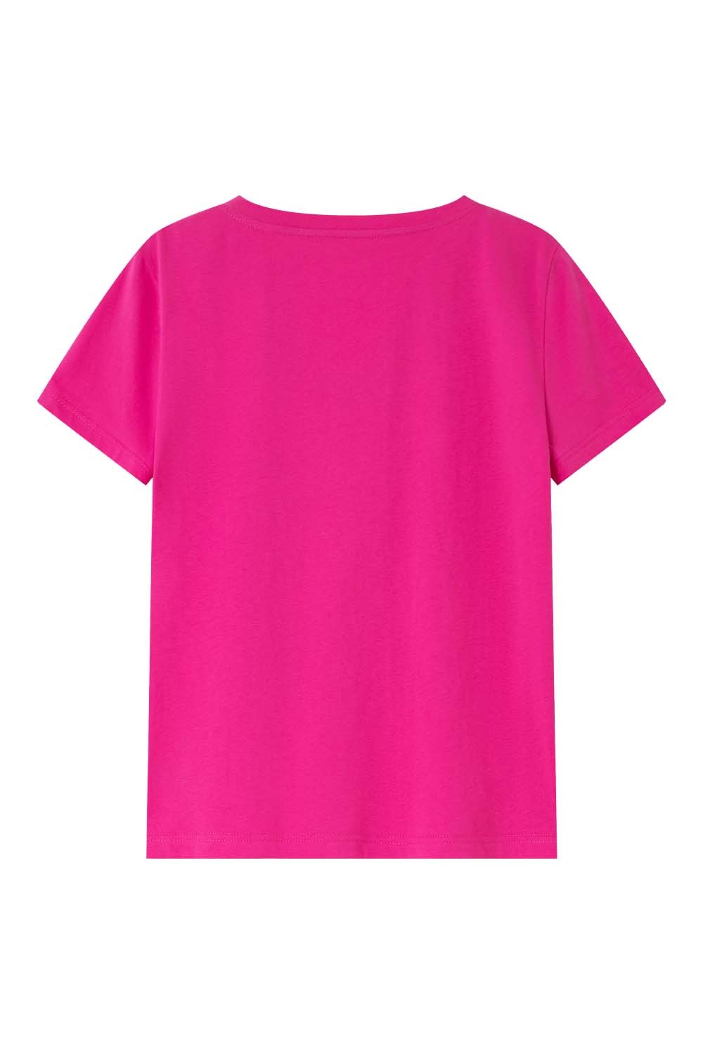 Pure Color V-Neck Casual T-Shirt