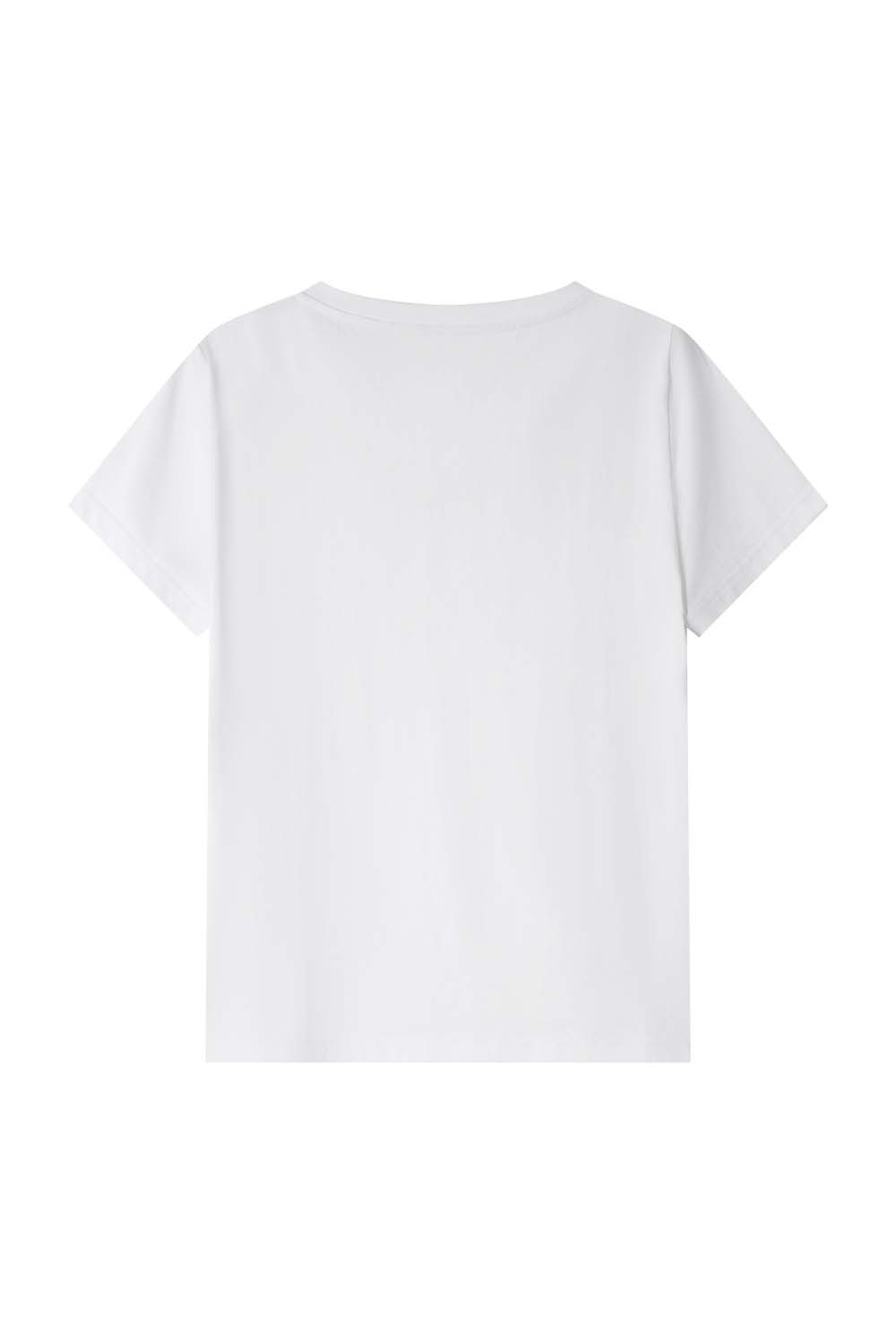 Pure Color V-Neck Casual T-Shirt