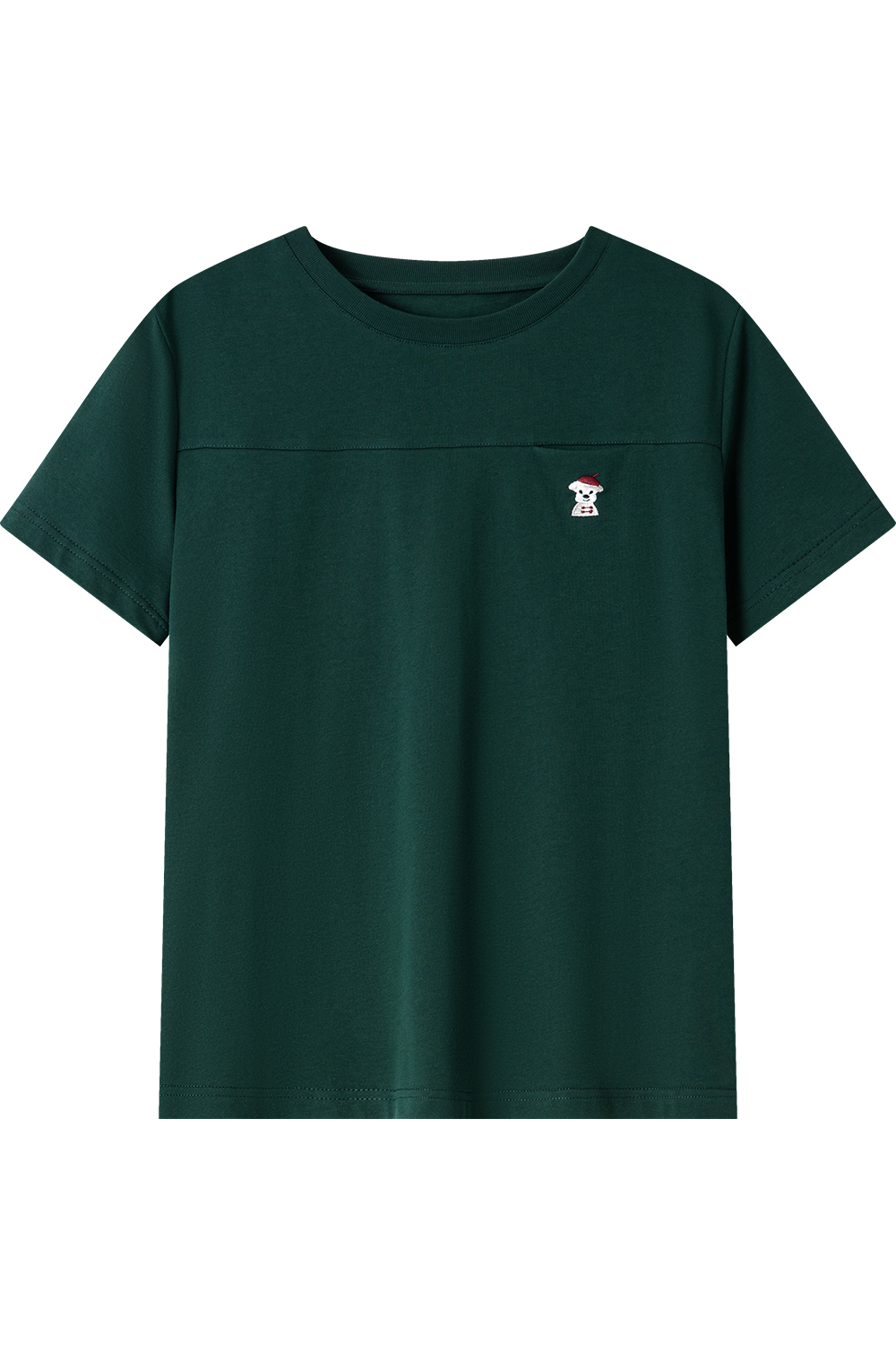 Animal Embroidery Straight T-Shirt