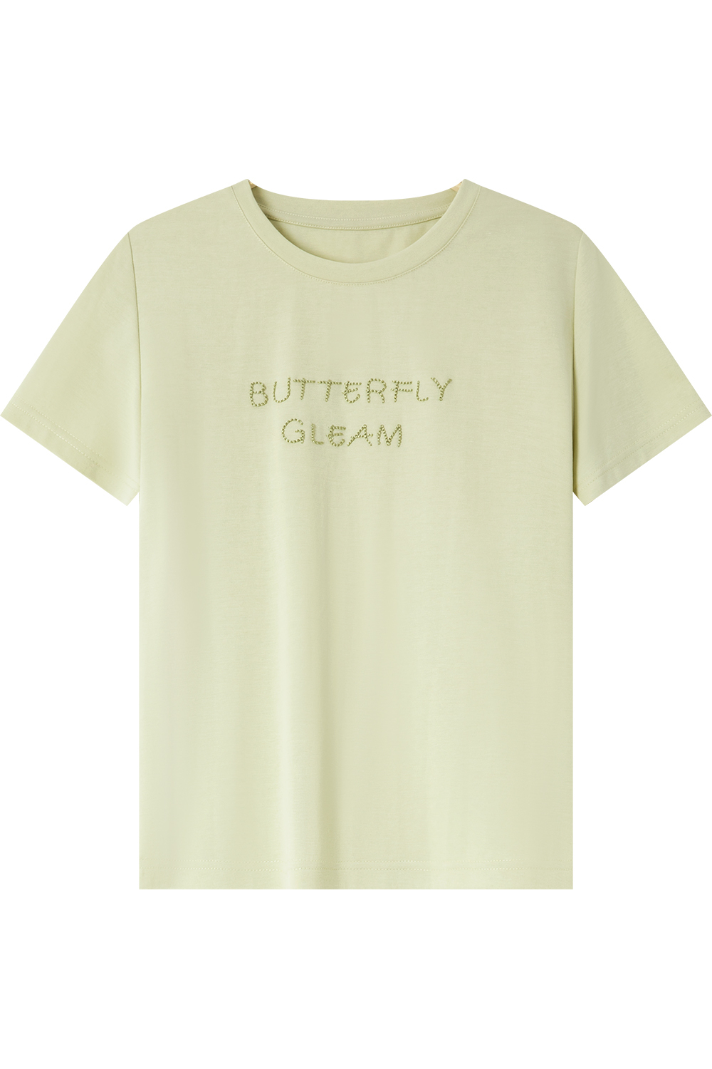 Embossed Texture Feel Embroidered T-Shirt