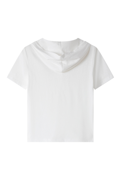 Lightweight Breathable Hooded Straight T-Shirt