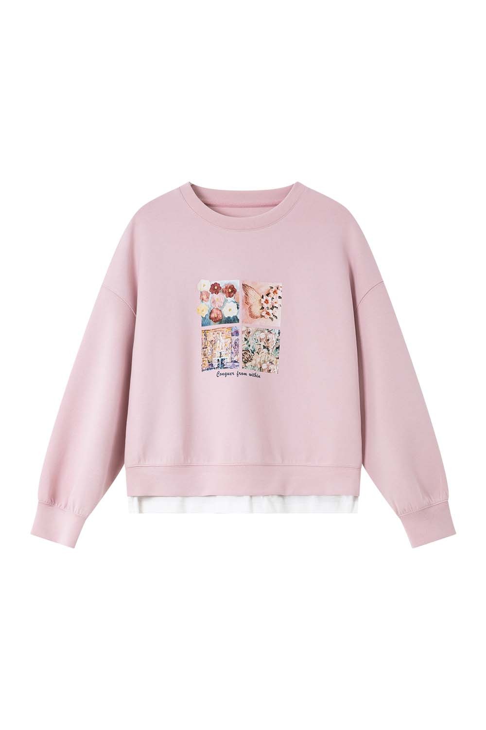 Art Print Crew Neck Sweatshirt