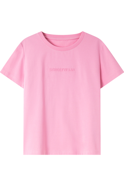 Letter Embossed T-Shirt