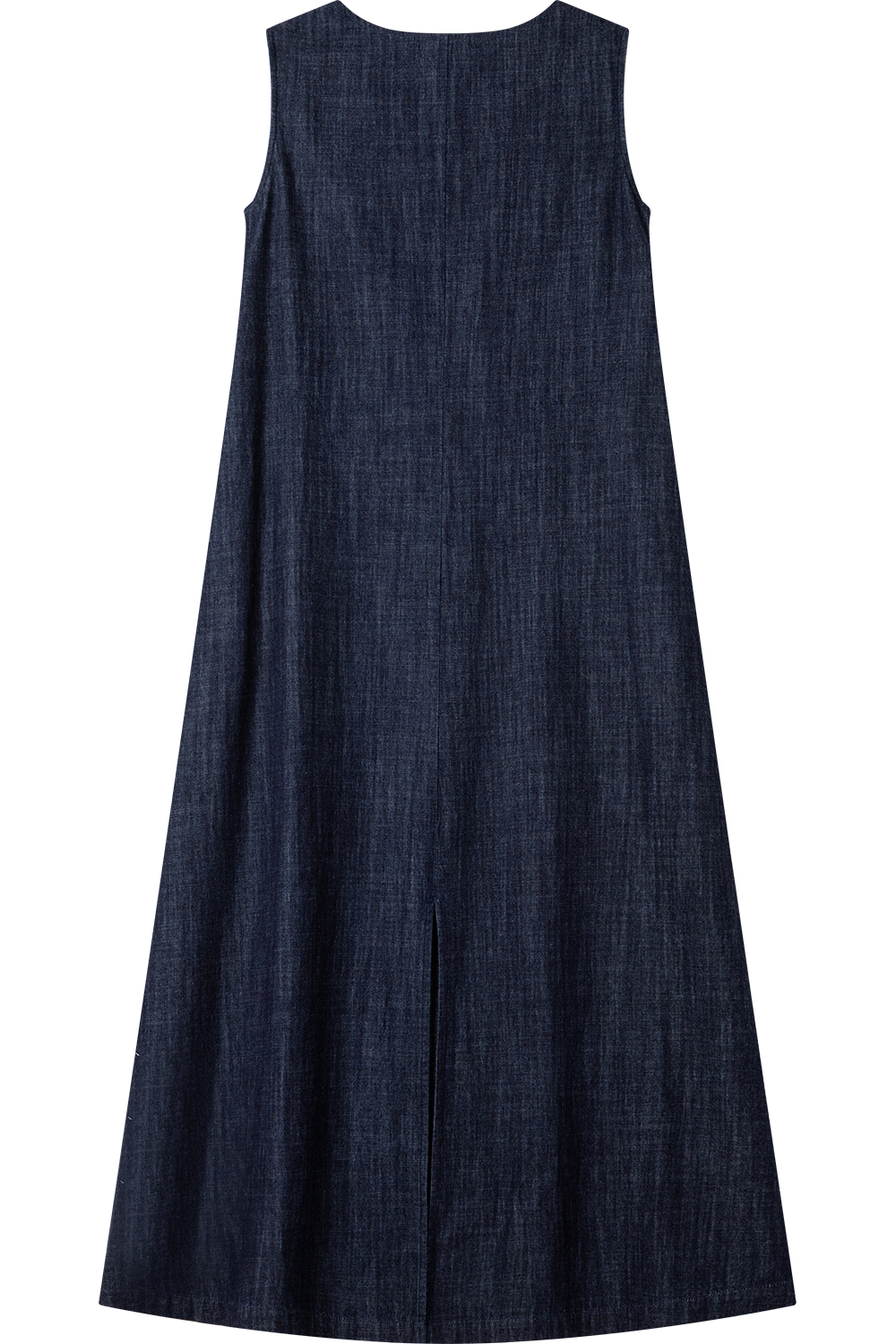 100% Cotton U-Neck Denim Dress