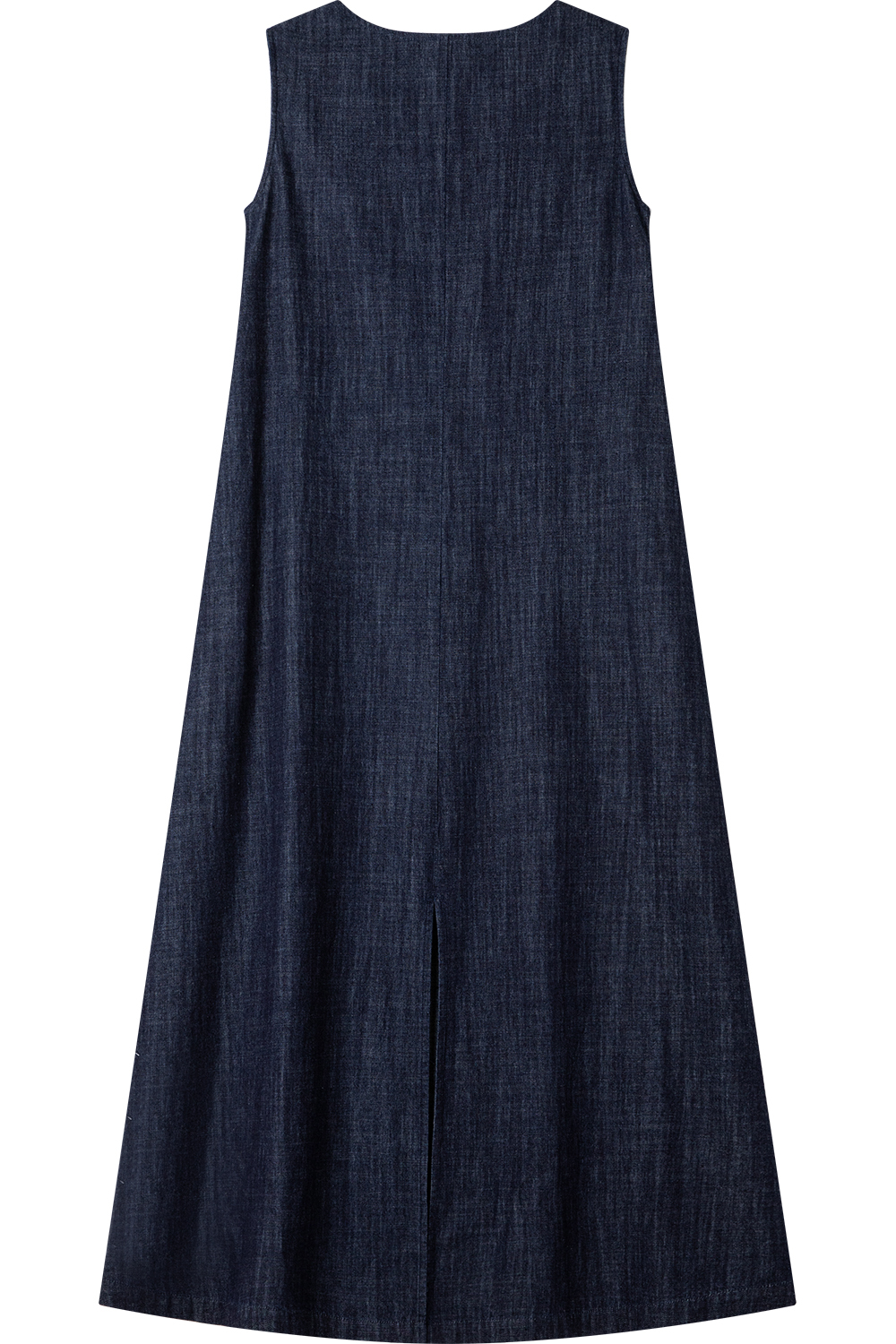 100% Cotton U-Neck Denim Dress