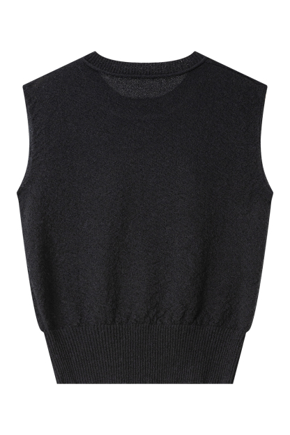 Textured Sleeveless Sweater