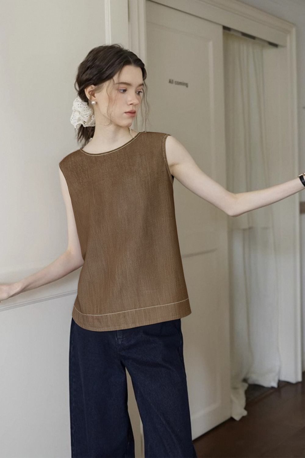 Cross Hollow Design Vest