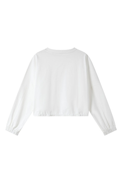 Bat Sleeve Crew Neck Knitted Sweatshirt