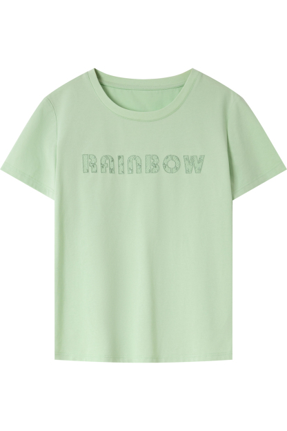 Lace Embroidery Casual T-Shirt