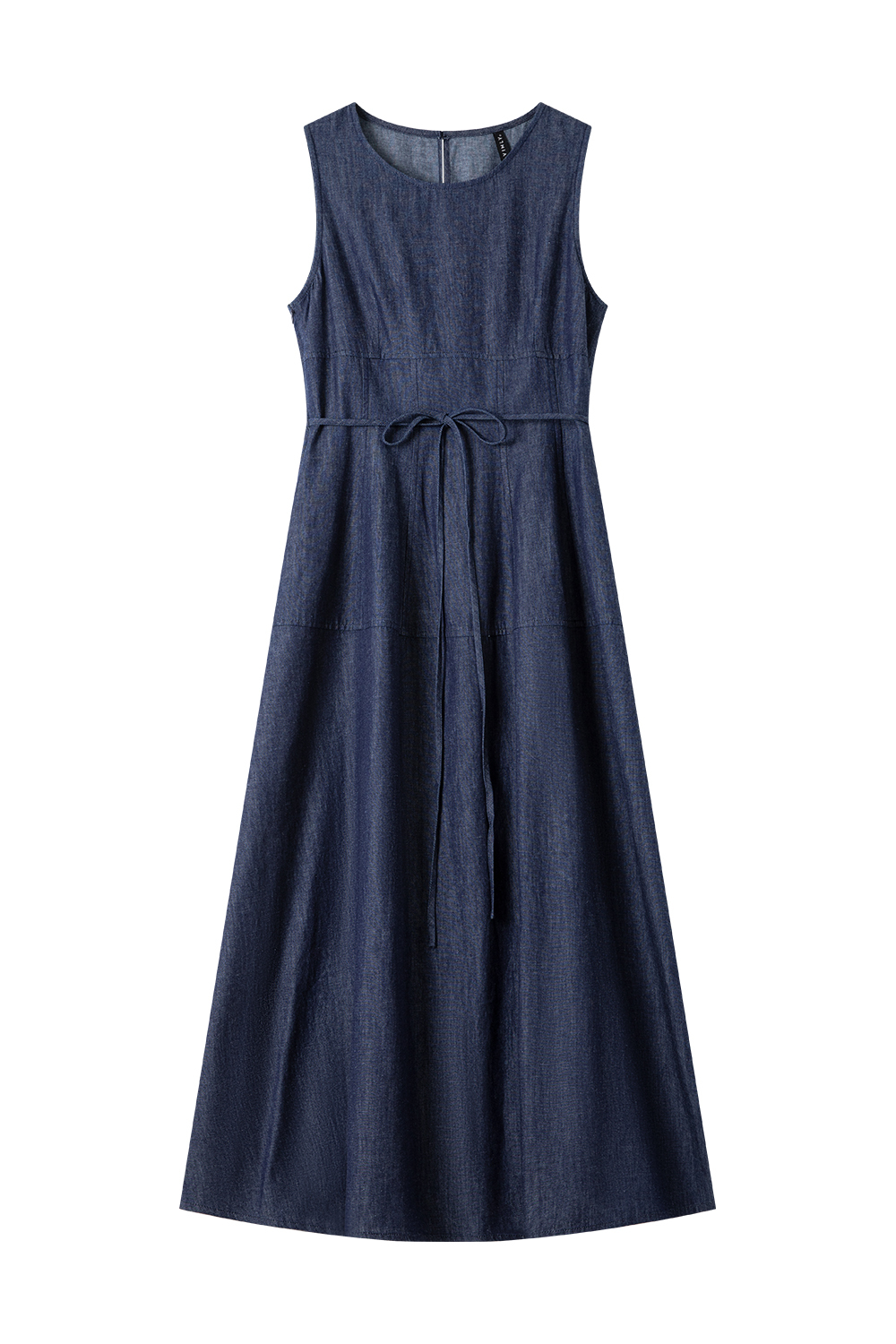 Cotton And Linen Blend Denim Dress