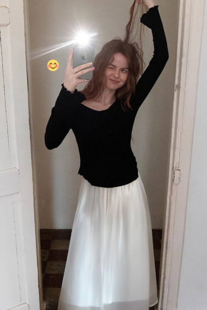Elegant Three-Layer Skirt