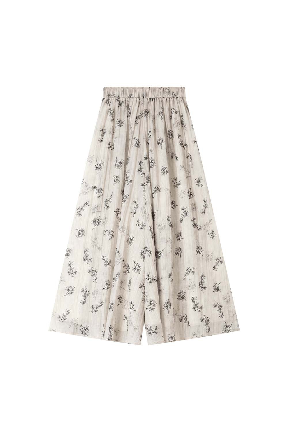Loose Botanical Pattern Culottes