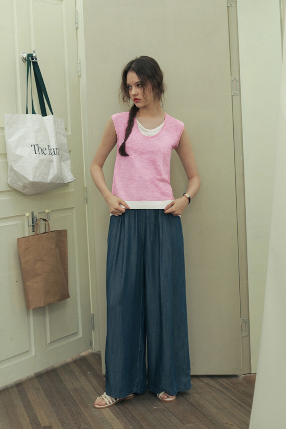 Fake Two-Piece Straight Knit Sweater