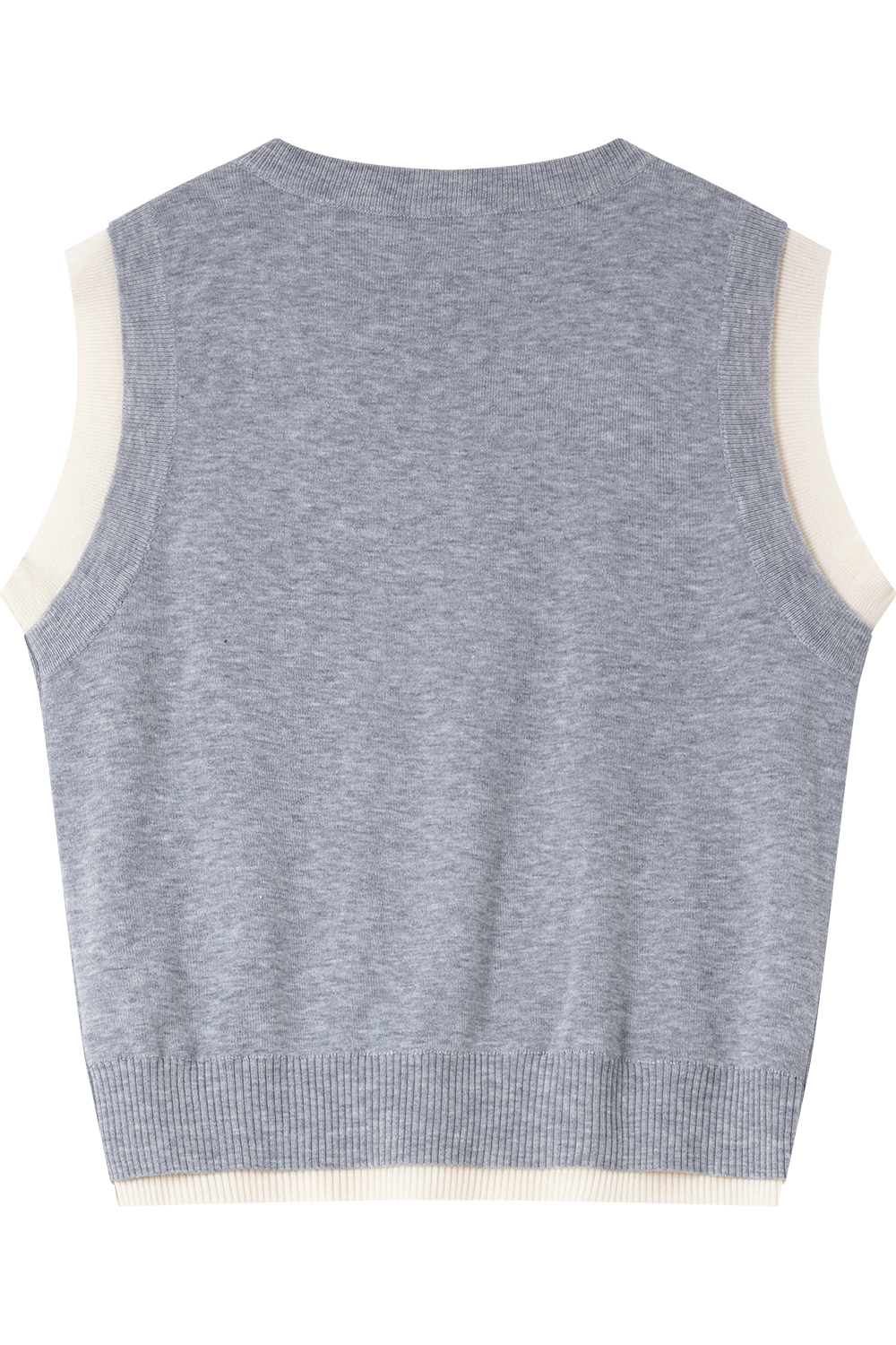 Round Neck Sleeveless Loose Knit Sweater