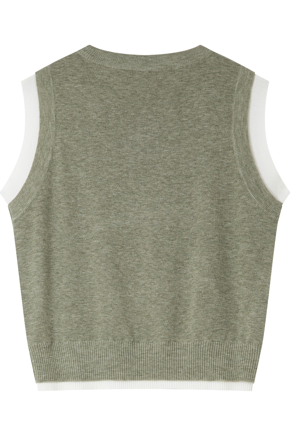 Round Neck Sleeveless Loose Knit Sweater
