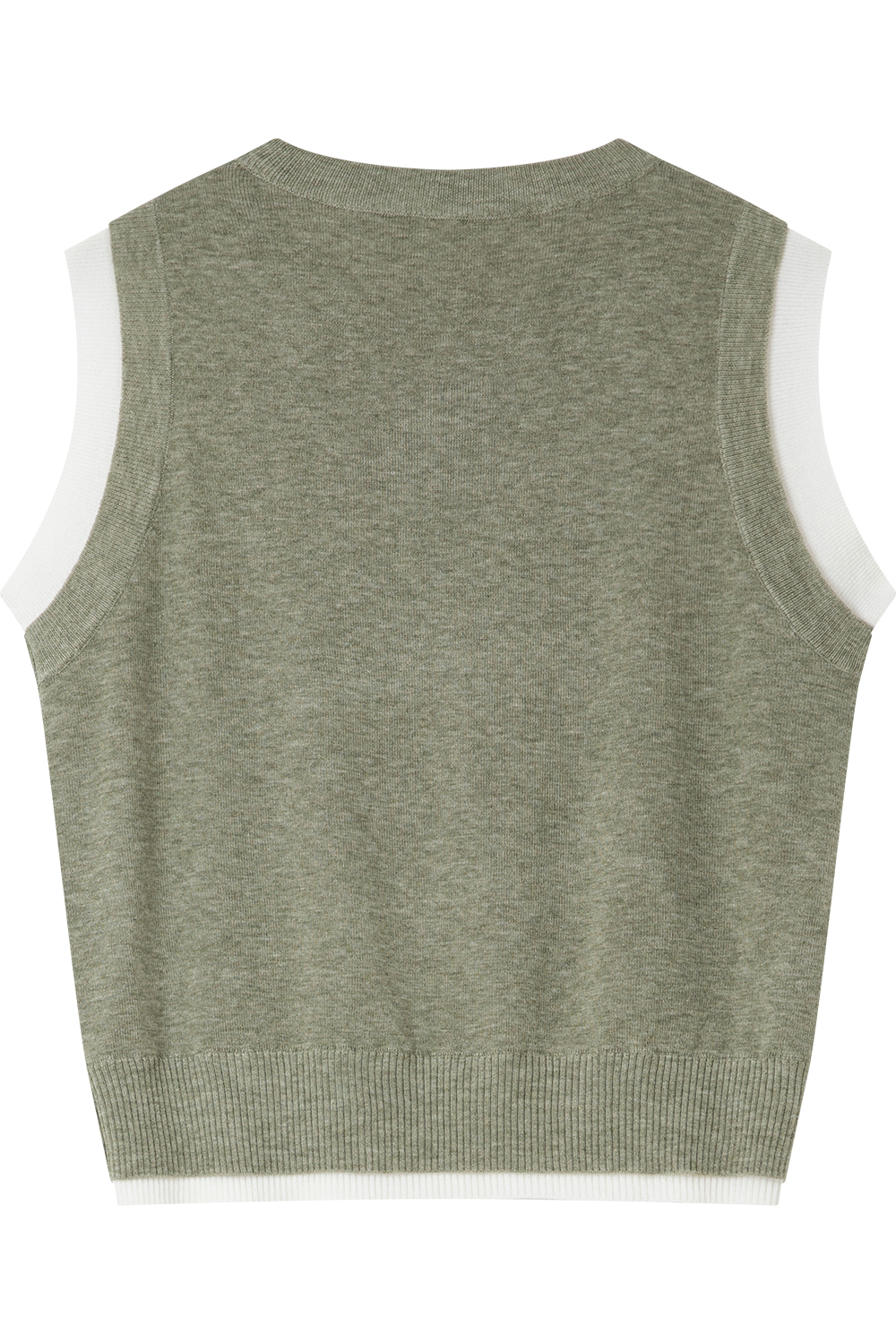 Round Neck Sleeveless Loose Knit Sweater
