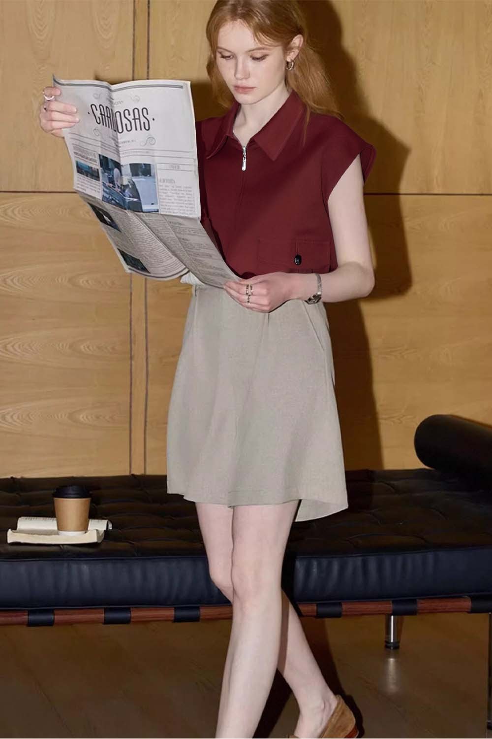 Simple Sleeveless Shirt