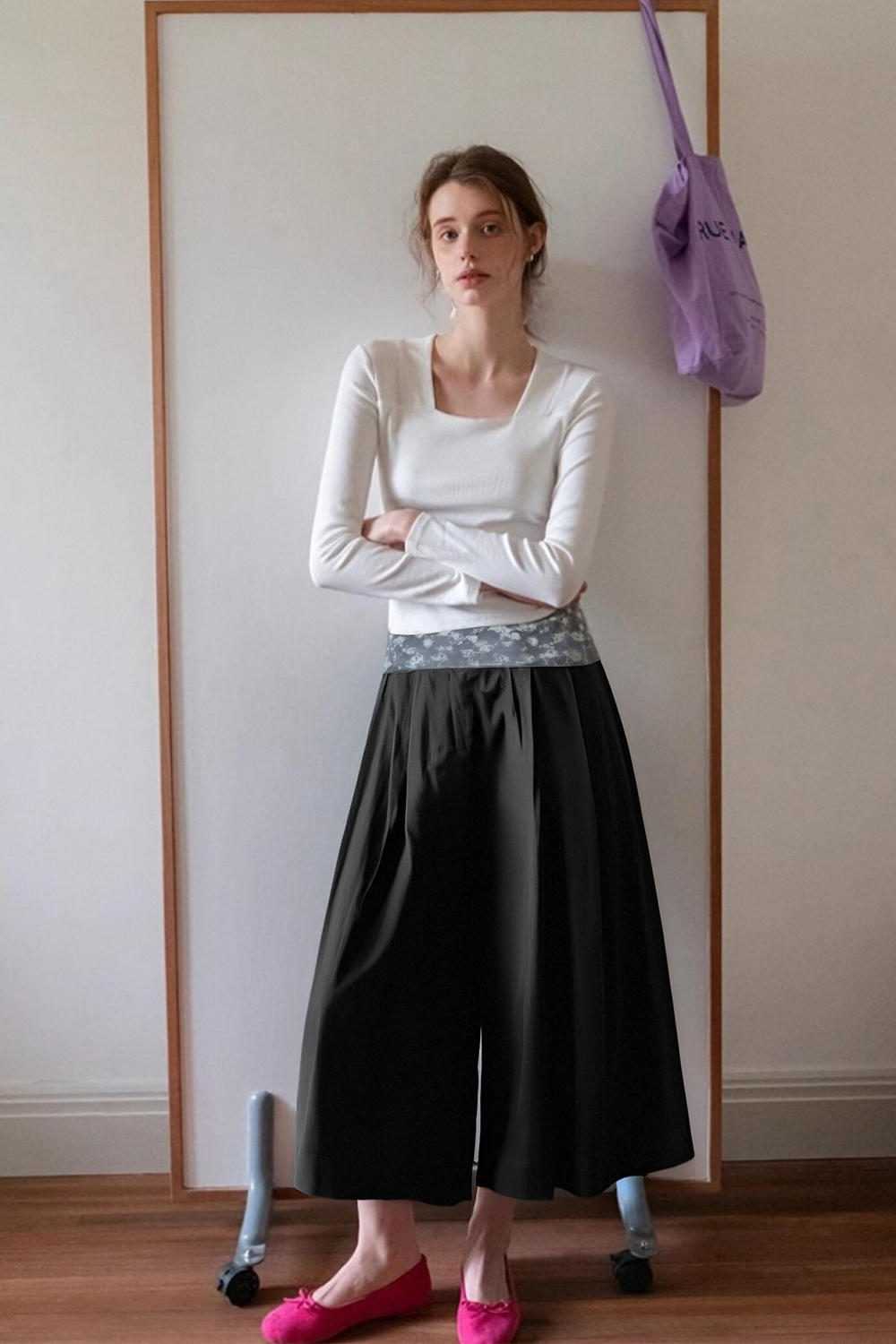 100% Cotton Loose Skirt Pants