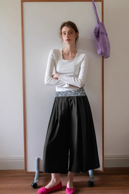 100% Cotton Loose Skirt Pants