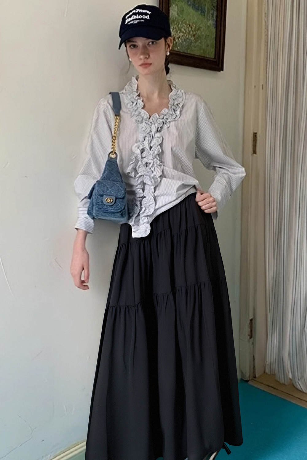 Minimalist Style Patchwork Skirt
