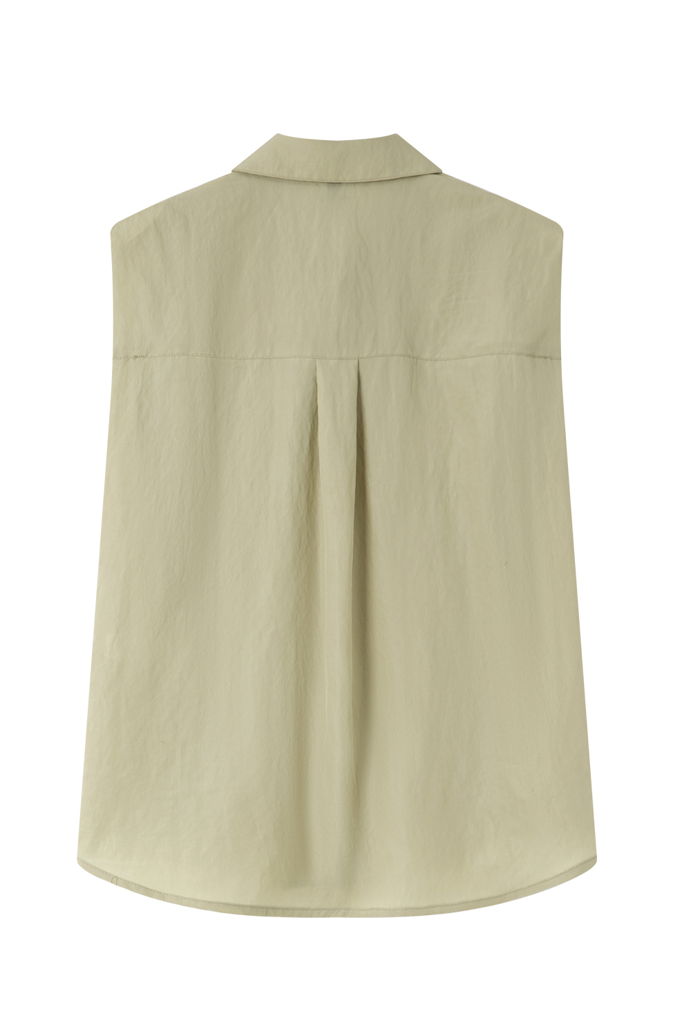 Solid Color Sleeveless Casual Shirt