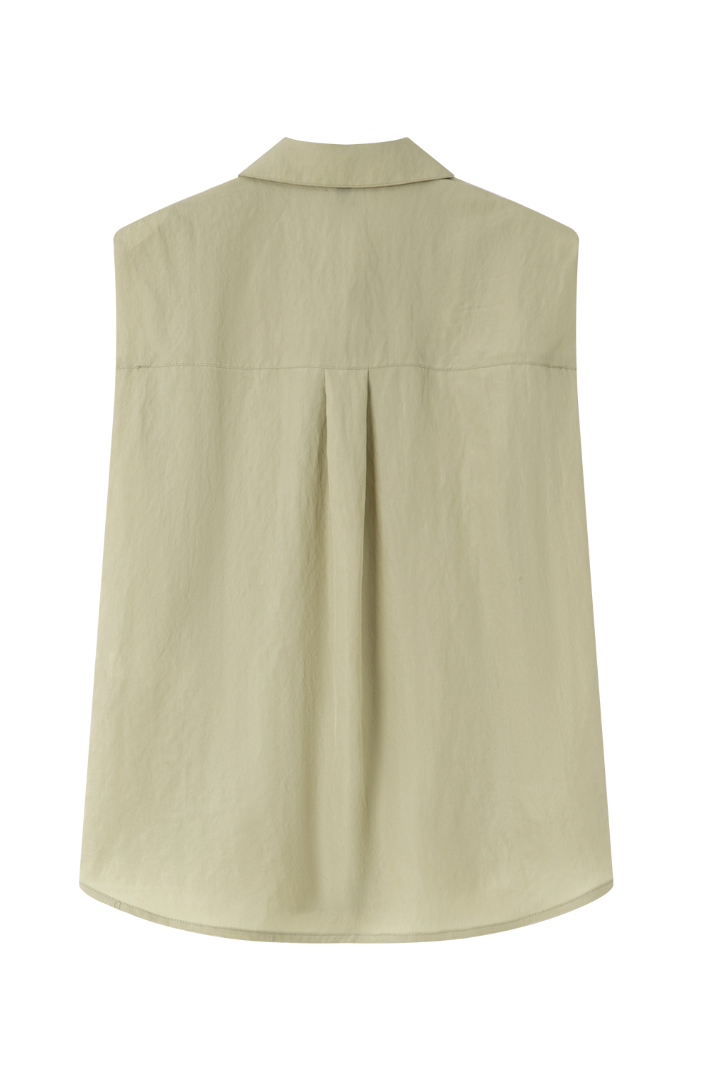 Solid Color Sleeveless Casual Shirt