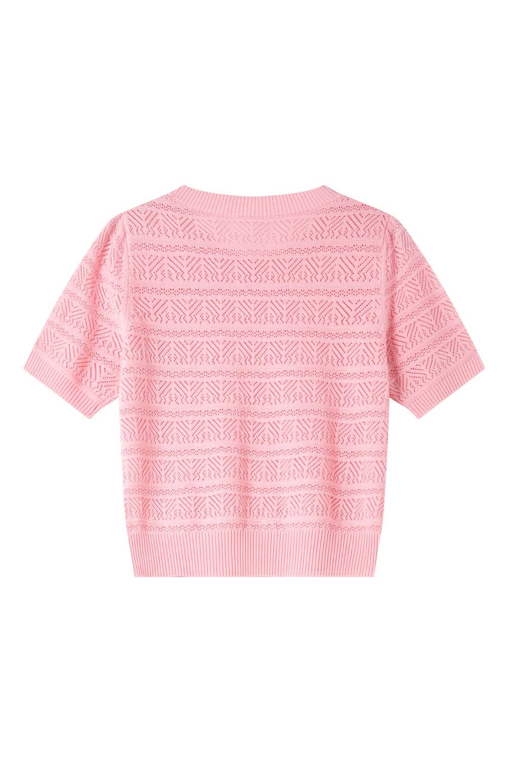 Openwork Striped Sweater
