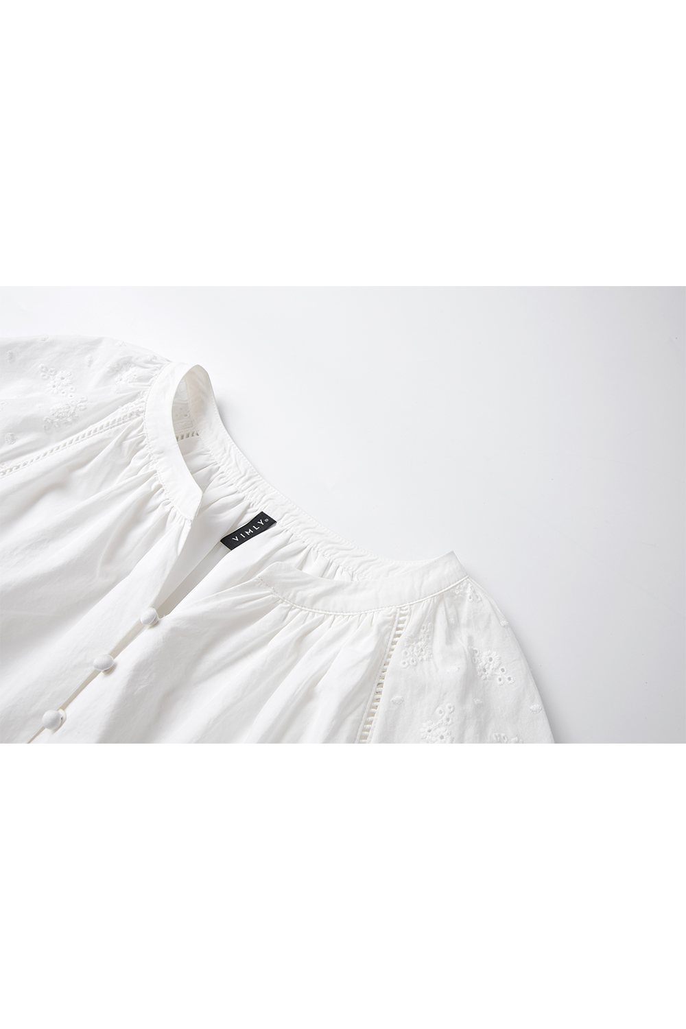 Cotton Lace-Up Straight Dress