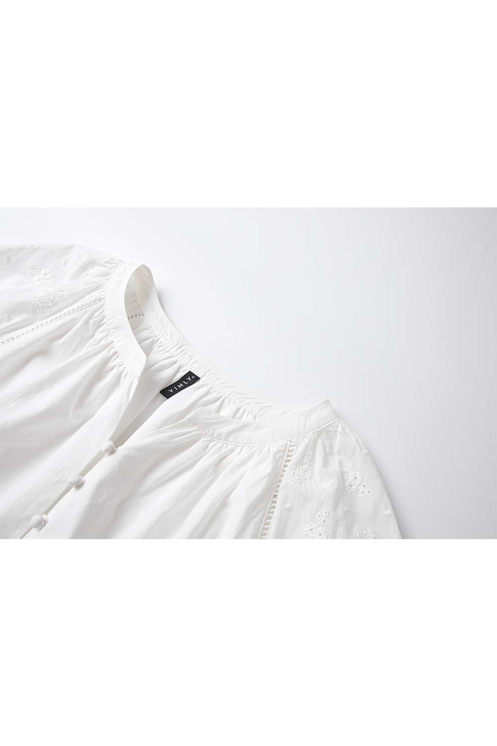 Cotton Lace-Up Straight Dress