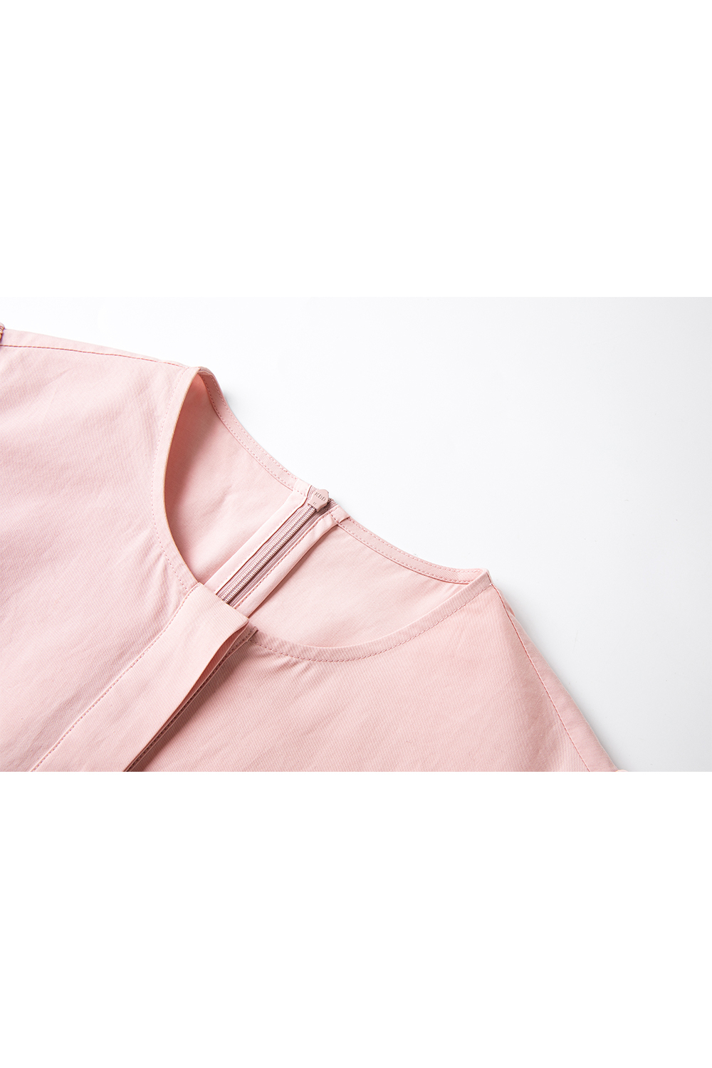 Cotton Round Neck Waist Dress