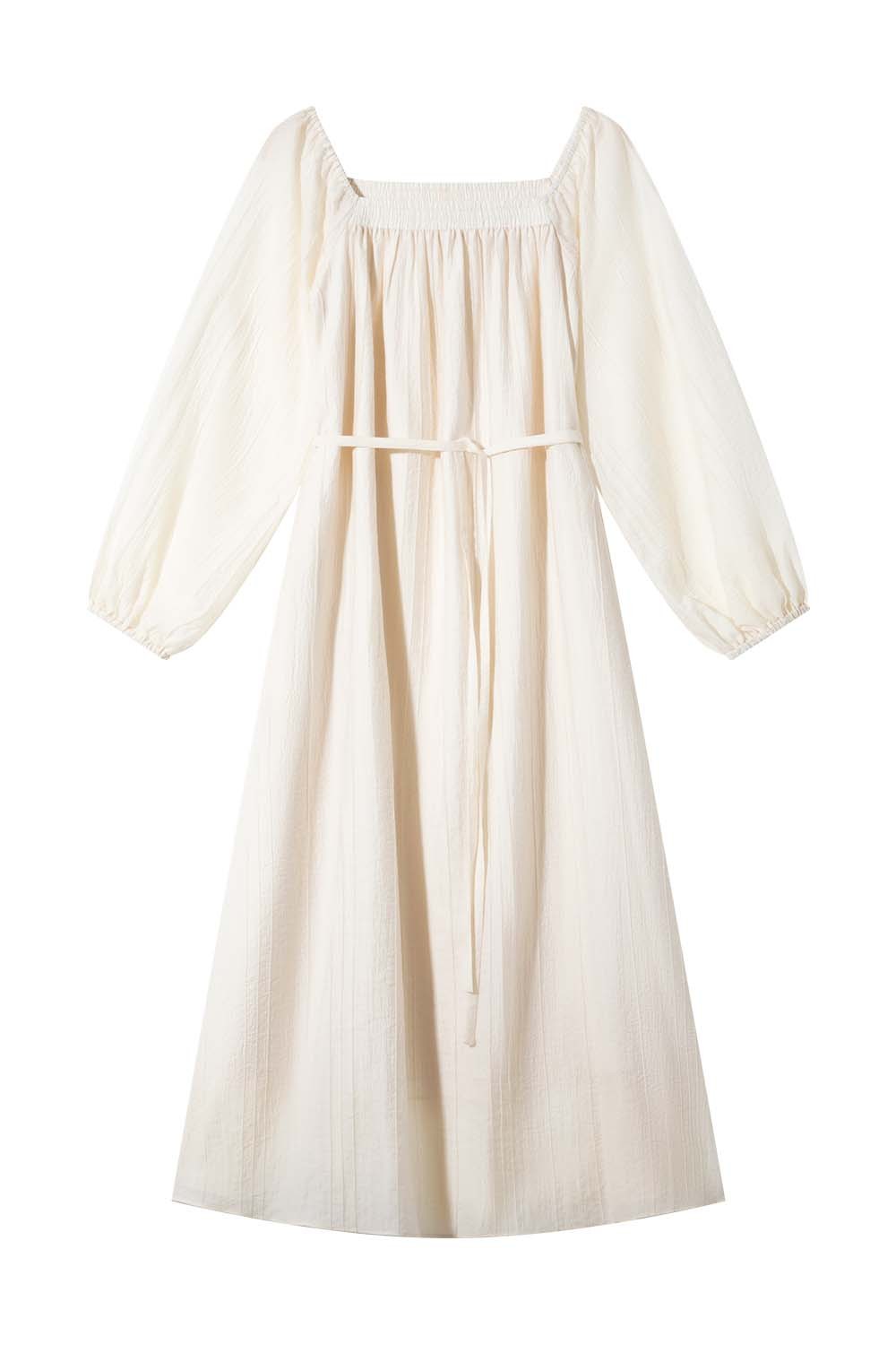 Lyocell Square Neck Straight Dress